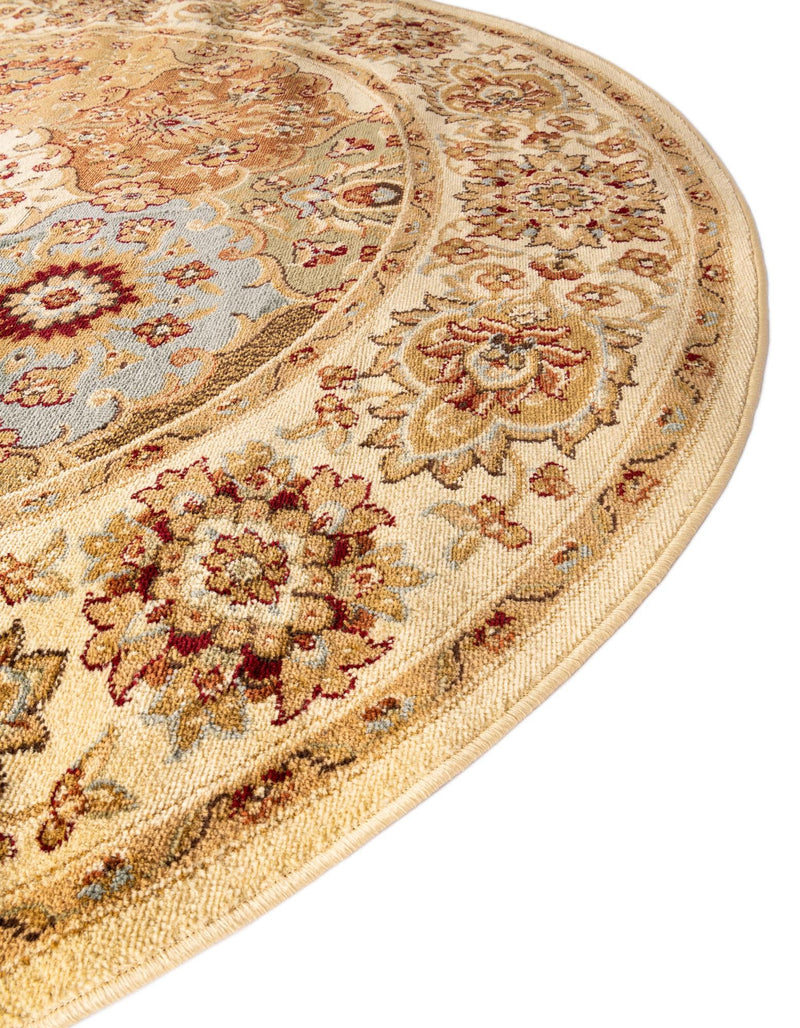 Jaipur Elegance Collection Area Rug - Jaigarh Round Cream lifestyle 27