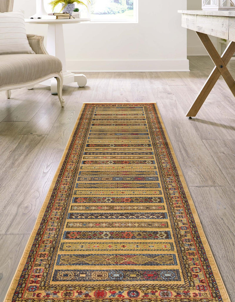 Zagros Oasis Collection Area Rug - Khorramabad Runner Tan lifestyle 198