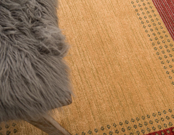 Zagros Oasis Collection Area Rug - Darrehshahr Round Tan lifestyle 22