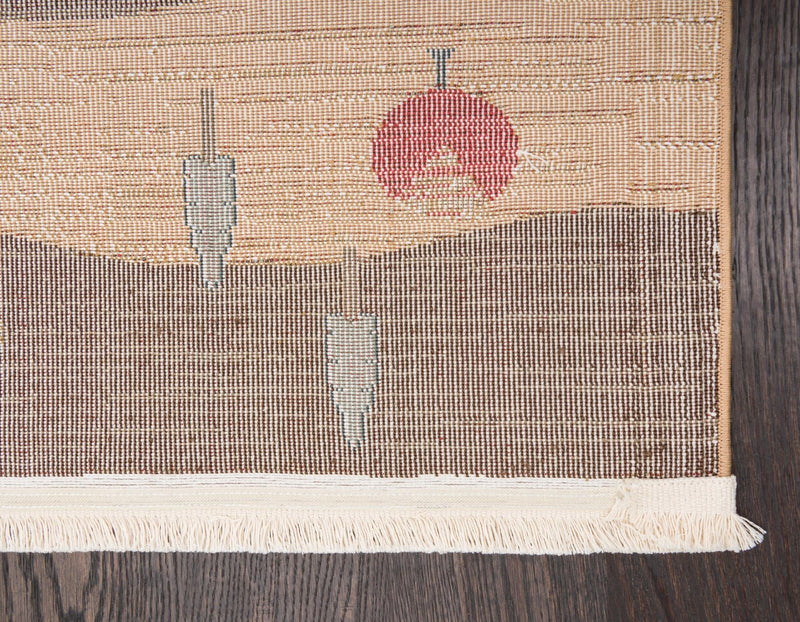 Zagros Oasis Collection Area Rug - Nahavand Rectangular Tan lifestyle 27