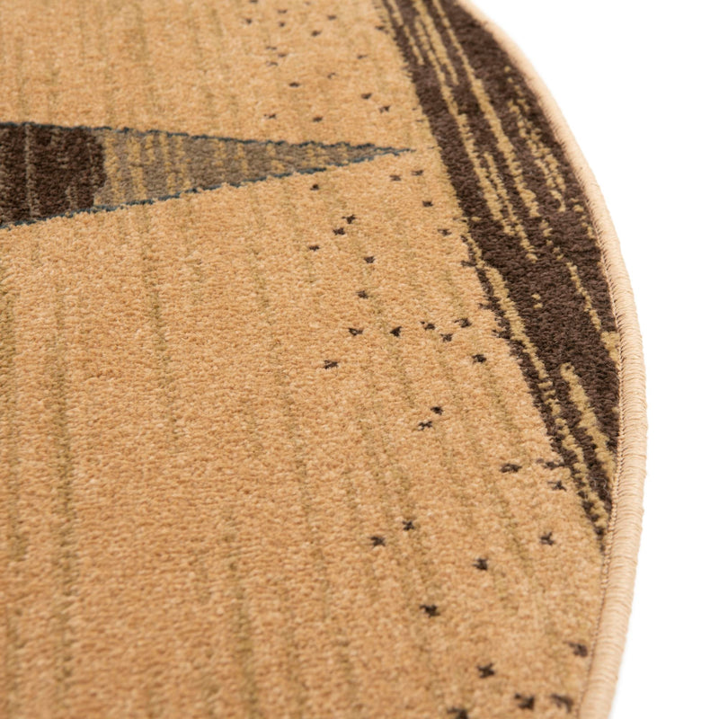 Zagros Oasis Collection Area Rug - Malayer Round Tan lifestyle 24