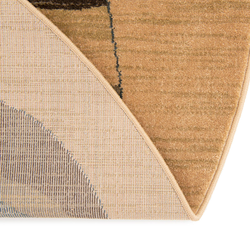 Zagros Oasis Collection Area Rug - Malayer Round Tan lifestyle 28