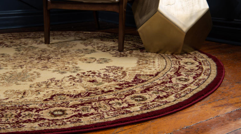 Versailles Elegance Collection Area Rug - Marly Round Cream lifestyle 10