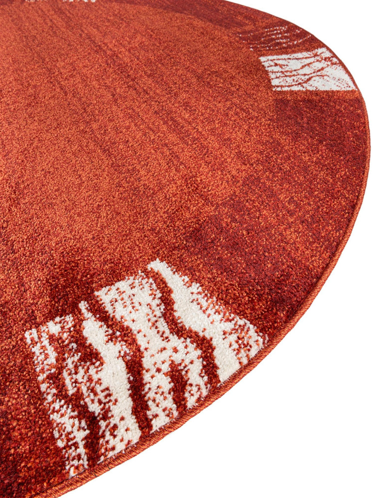 Studio Haven Collection Area Rug - Atelier Round Terracotta lifestyle 136