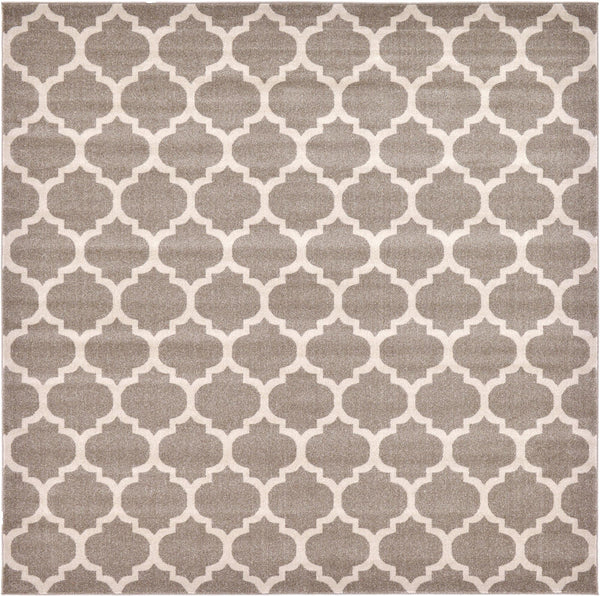 Lattice Gardens Collection Area Rug - Bloomfield (Light Brown) Square Light Brown lifestyle 22