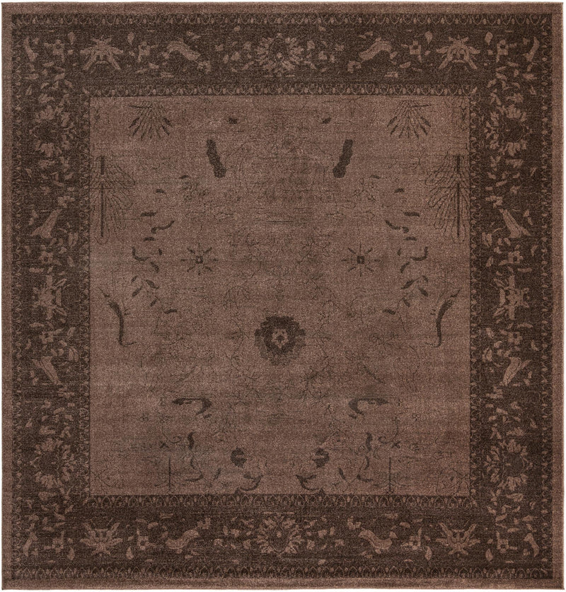 Horizon Collection Area Rug - Apex (Brown) Square Brown lifestyle 20