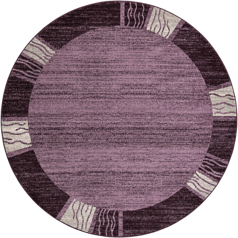 Studio Haven Collection Area Rug - Atelier Round Violet lifestyle 53