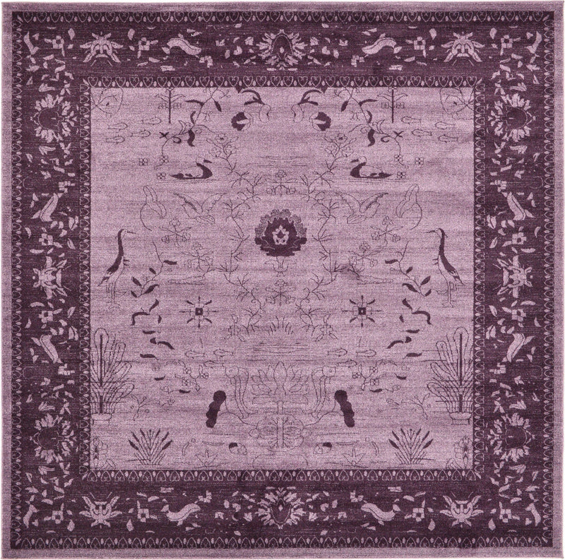Horizon Collection Area Rug - Apex (Purple) Square Purple lifestyle 11