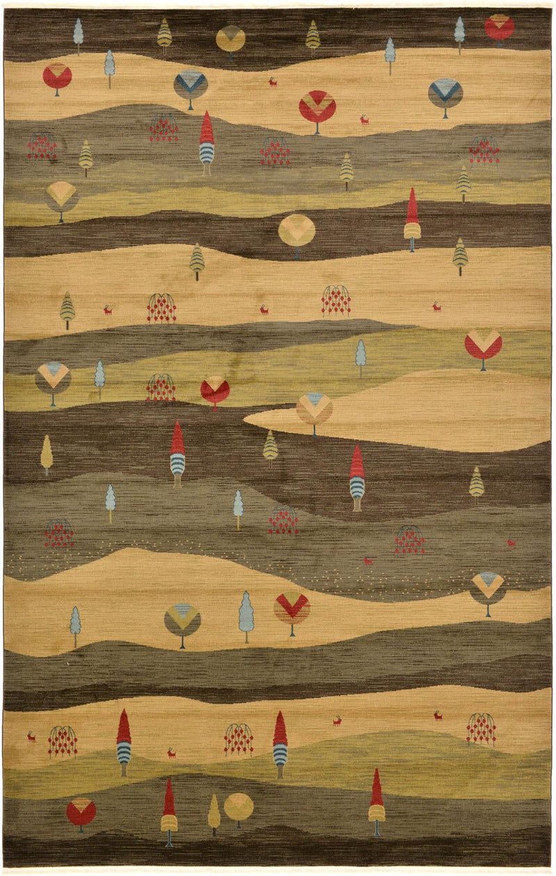 Zagros Oasis Collection Area Rug - Nahavand Rectangular Tan lifestyle 12
