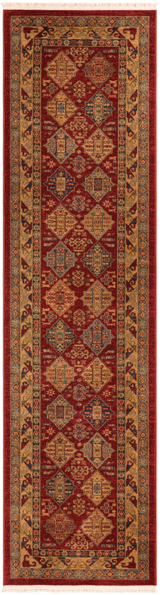 Persian Elegance Collection Area Rug - Kashan Runner Red lifestyle 12