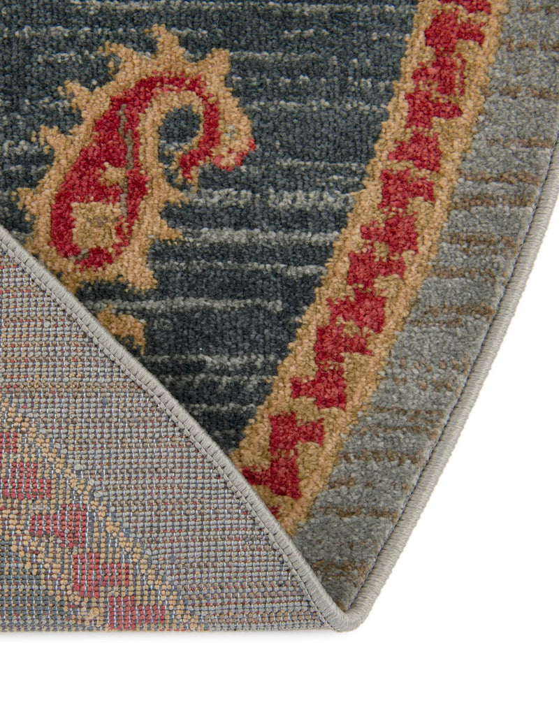 Zagros Oasis Collection Area Rug - Dalahu Round Light Blue lifestyle 53