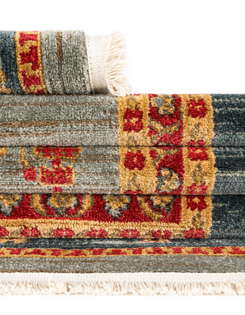 Zagros Oasis Collection Area Rug - Dalahu Rectangular Light Blue lifestyle 53