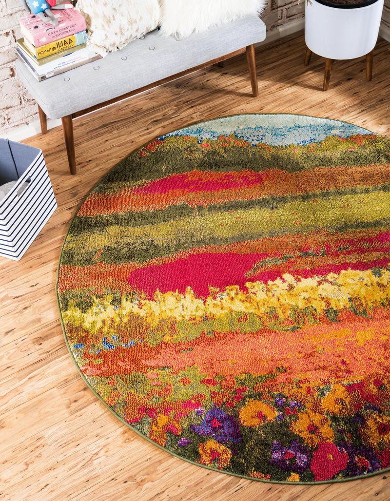 Marrakesh Elegance Collection Area Rug - Taliouine Round Multi lifestyle 31
