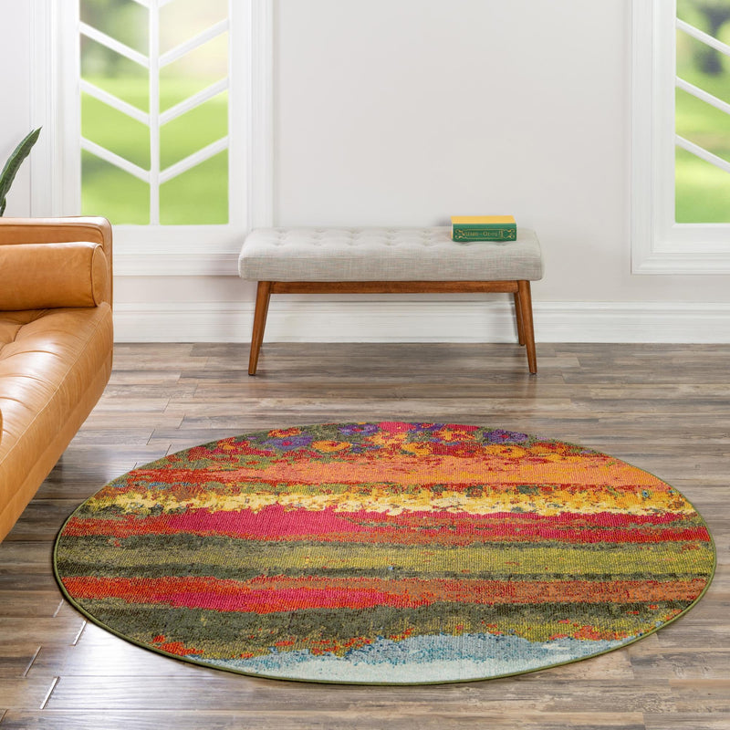 Marrakesh Elegance Collection Area Rug - Taliouine Round Multi lifestyle 84