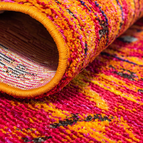 Marrakesh Elegance Collection Area Rug - Guercif Round Yellow lifestyle 28