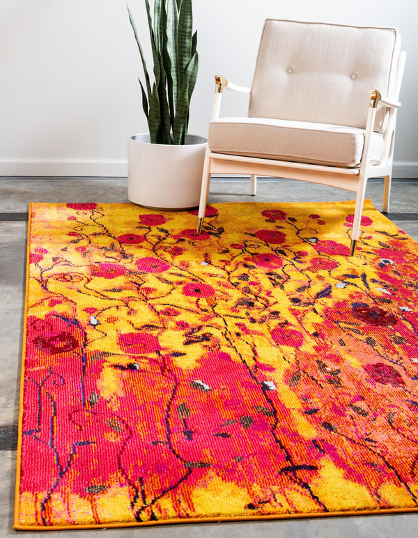 Marrakesh Elegance Collection Area Rug - Guercif Rectangular Yellow lifestyle 16