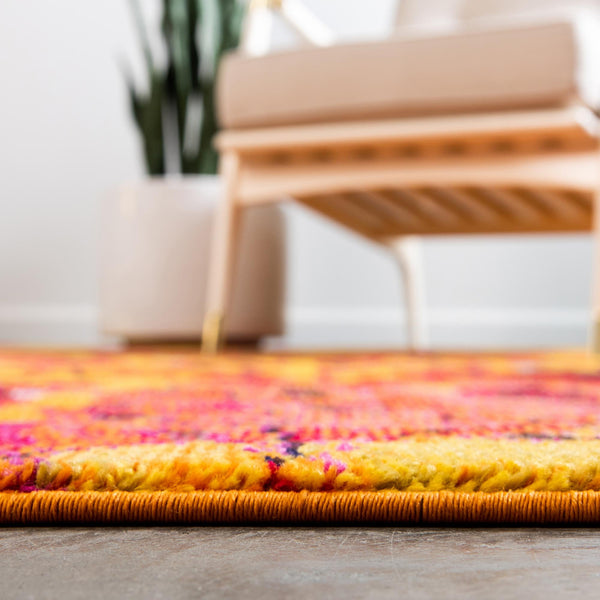 Marrakesh Elegance Collection Area Rug - Guercif Runner Yellow lifestyle 23