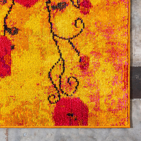 Marrakesh Elegance Collection Area Rug - Guercif Runner Yellow lifestyle 35