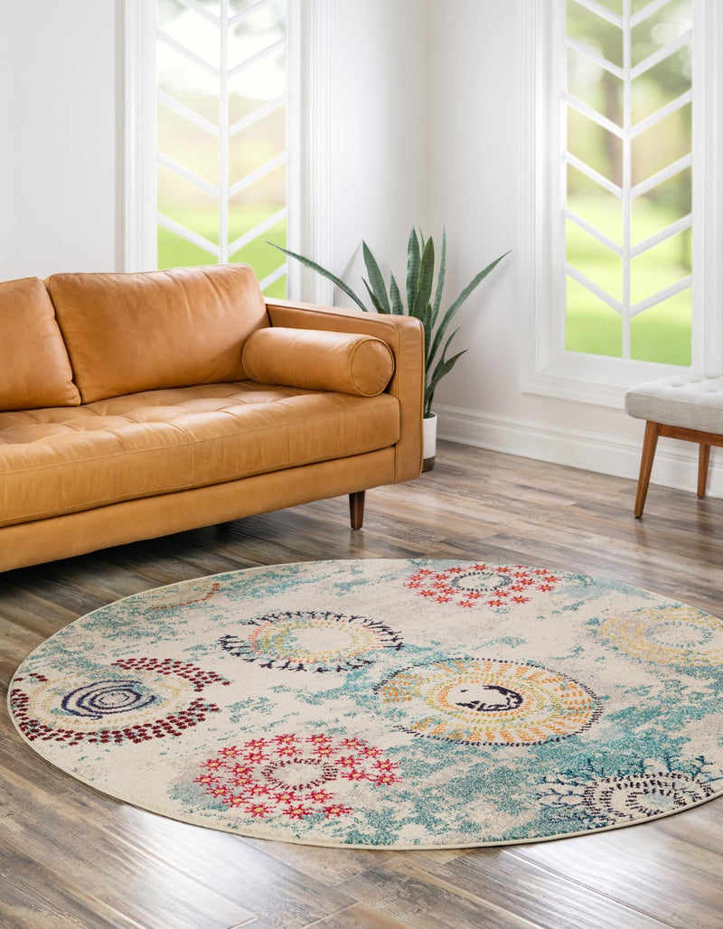 Marrakesh Elegance Collection Area Rug - Goulmima Round Beige lifestyle 31