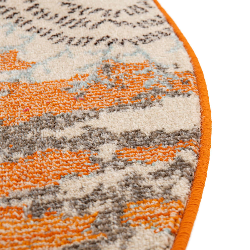Marrakesh Elegance Collection Area Rug - Goulmima Round Orange lifestyle 50