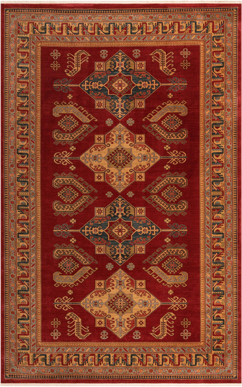 Persian Elegance Collection Area Rug - Mashhad Rectangular Red lifestyle 8