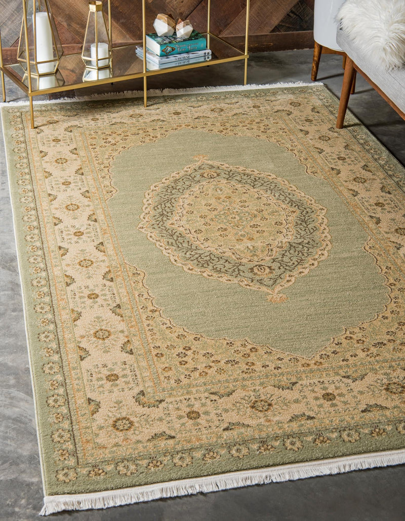 Chelsea Elegance Collection Area Rug - Thames Rectangular Light Green lifestyle 8