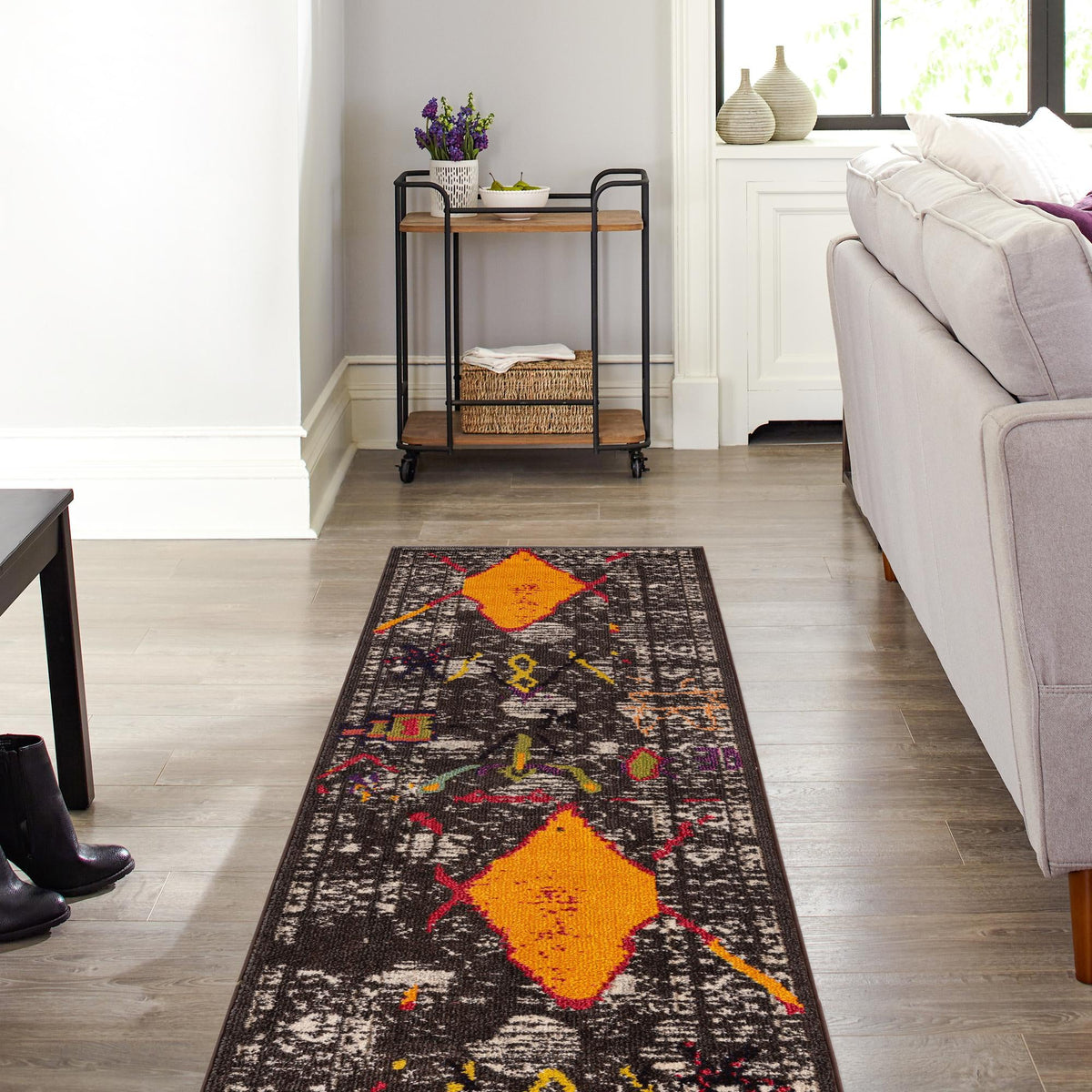 Sedona Vista Collection Area Rug - Adobe Runner Brown lifestyle 34