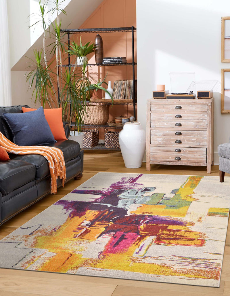 Marrakesh Elegance Collection Area Rug - Riad Rectangular Beige lifestyle 25