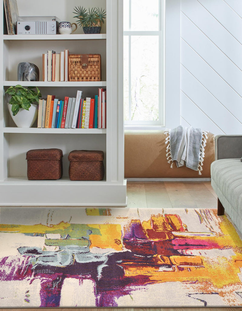Marrakesh Elegance Collection Area Rug - Riad Rectangular Beige lifestyle 28