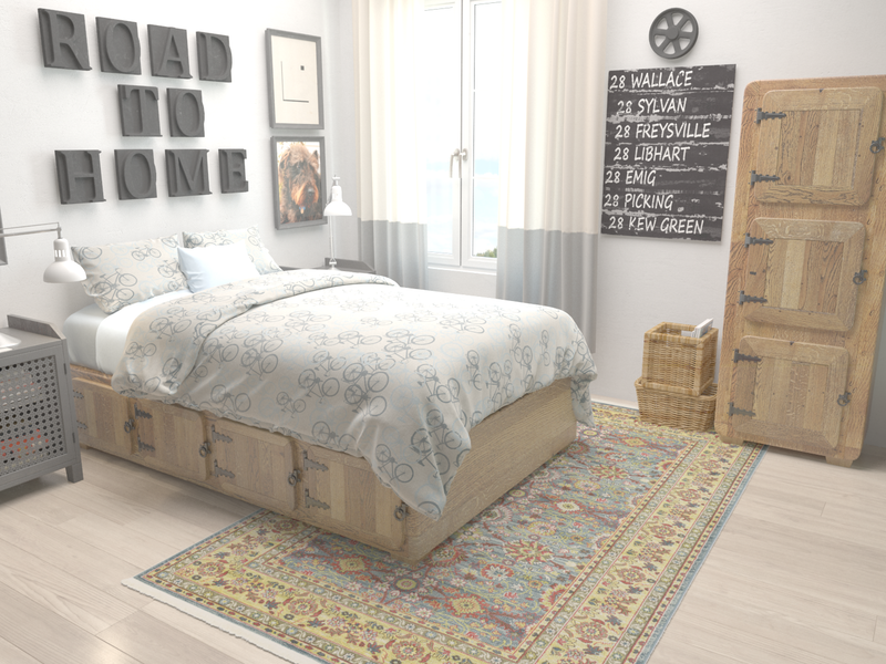 Chelsea Elegance Collection Area Rug - Feltham Rectangle Blue lifestyle 3