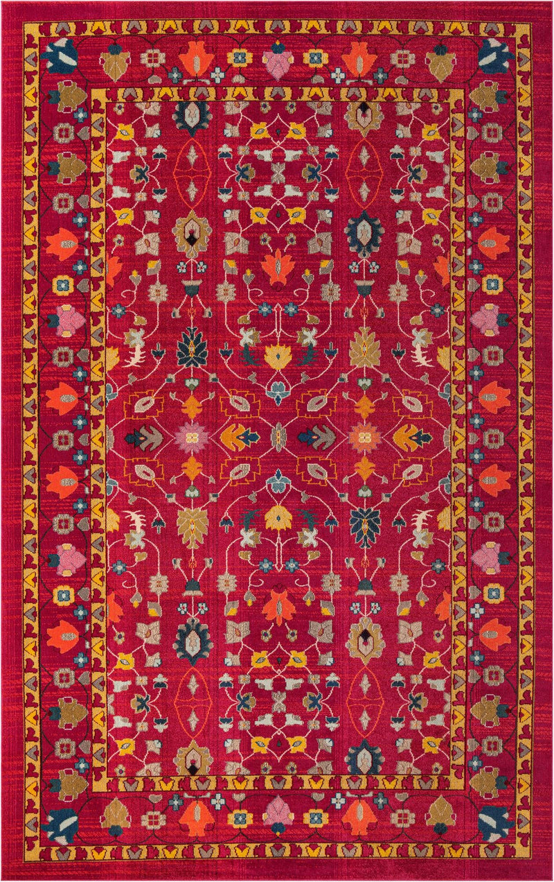 Chateau Elegance Collection Area Rug - Luxembourg Rectangular Pink lifestyle 19
