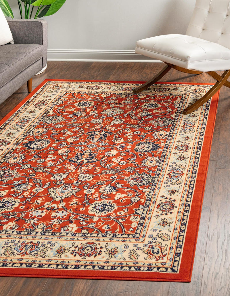 Isfahan Elegance Collection Area Rug - Naghsh-e Jahan (Terracotta) Rectangle Terracotta lifestyle 3
