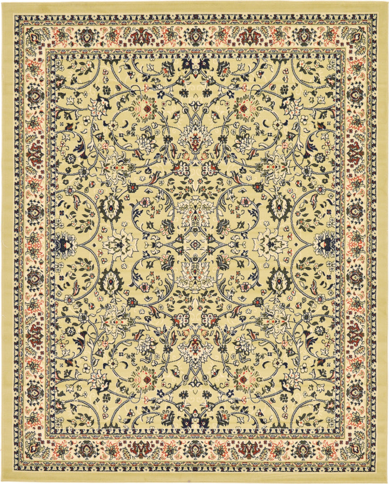 Isfahan Elegance Collection Area Rug - Naghsh-e Jahan (Yellow) Rectangle Yellow Main