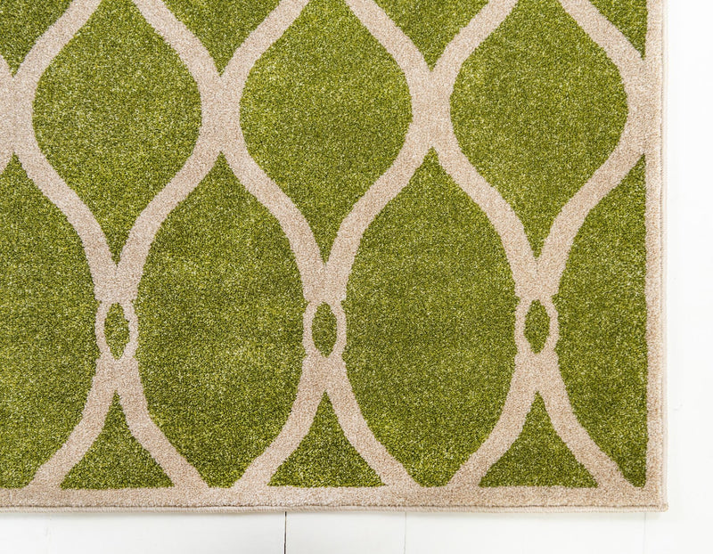 Lattice Gardens Collection Area Rug - Vinehaven Rectangle Green lifestyle 38