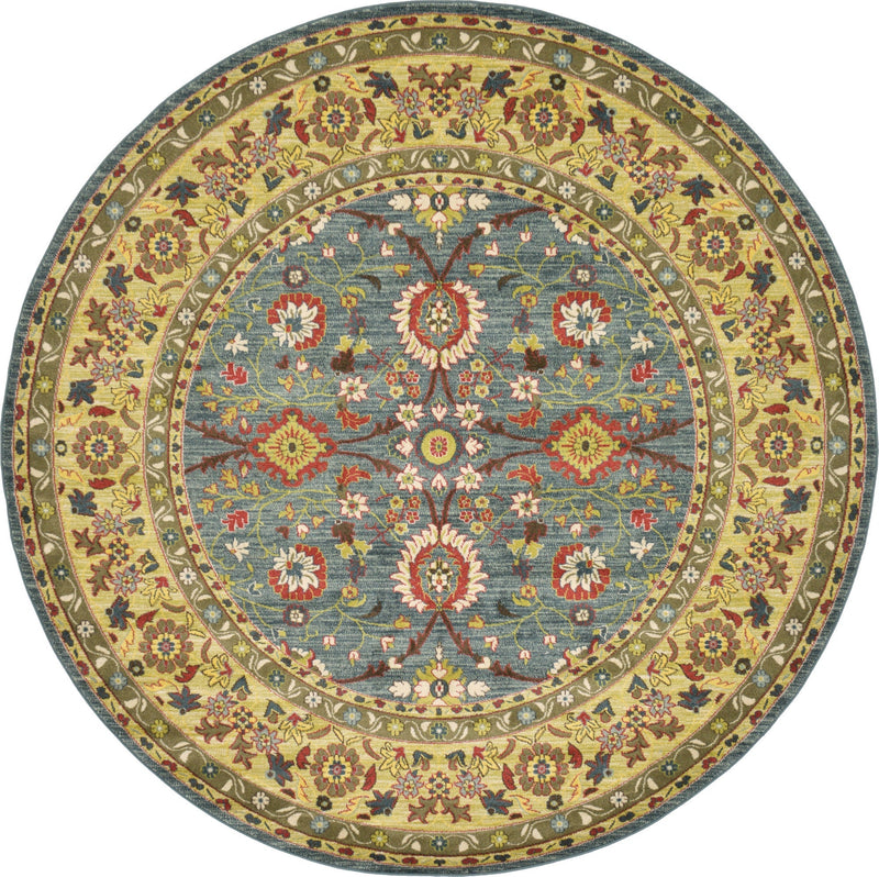 Chelsea Elegance Collection Area Rug - Feltham Round Blue lifestyle 8
