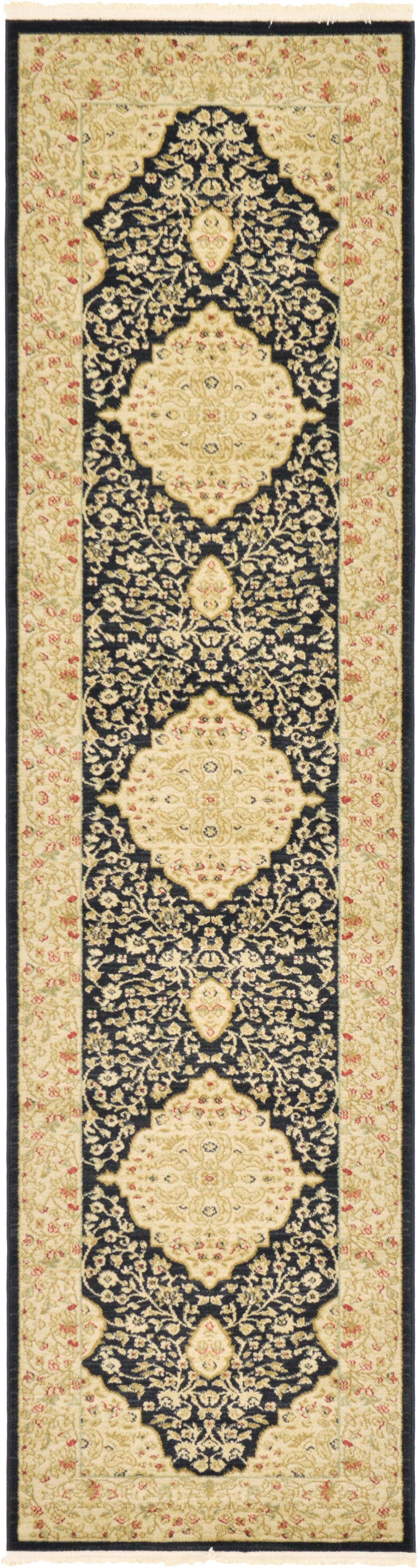 Chelsea Elegance Collection Area Rug - Parklane Runner Black Main