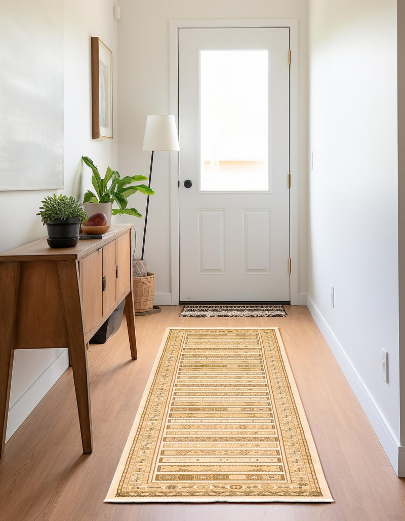 Zagros Oasis Collection Area Rug - Khorramabad Runner Ivory lifestyle 200