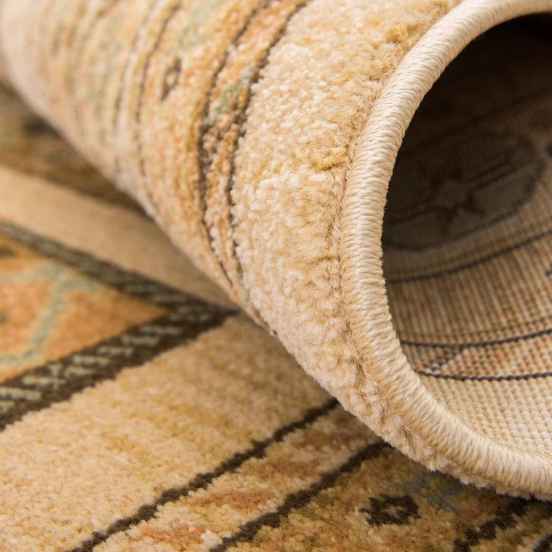 Zagros Oasis Collection Area Rug - Khorramabad Round Ivory lifestyle 202