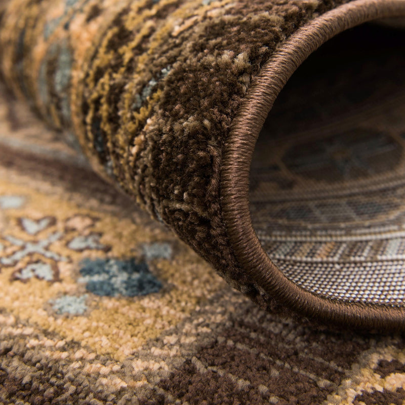 Zagros Oasis Collection Area Rug - Khorramabad Round Brown lifestyle 203