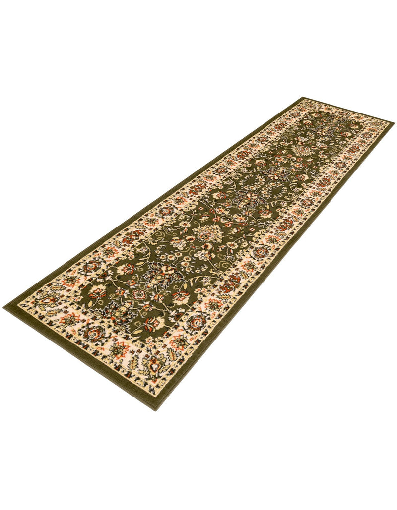 Isfahan Elegance Collection Area Rug - Naghsh-e Jahan (Green) Runner Green lifestyle 75
