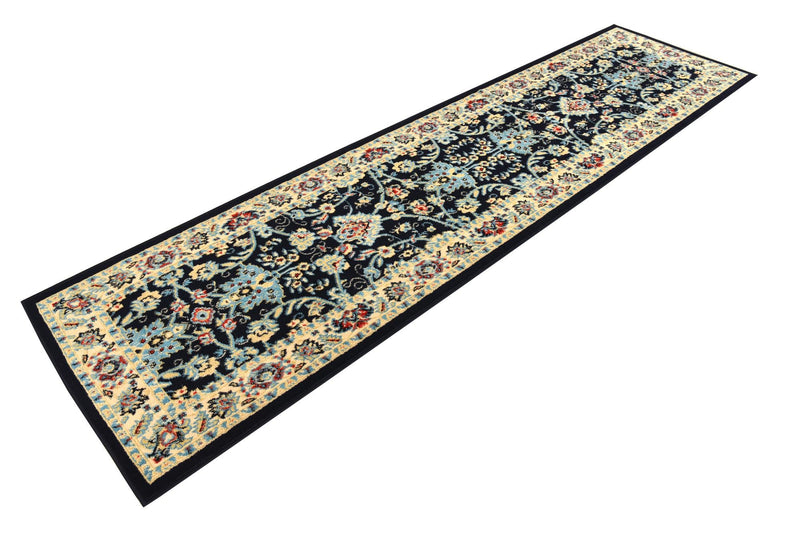 Isfahan Elegance Collection Area Rug - Naghsh-e Jahan (Navy Blue) Runner Navy Blue lifestyle 32