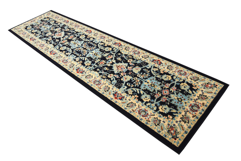 Isfahan Elegance Collection Area Rug - Naghsh-e Jahan (Navy Blue) Runner Navy Blue lifestyle 33