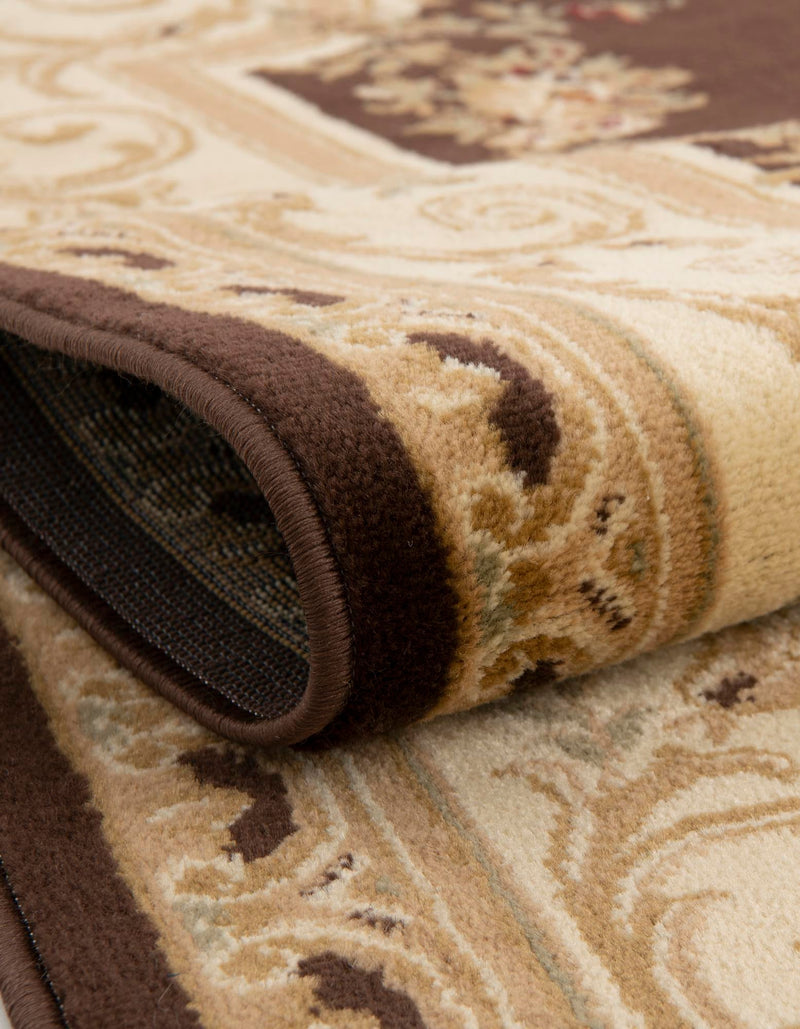 Versailles Elegance Collection Area Rug - Louveciennes (Brown) Rectangle Brown lifestyle 6