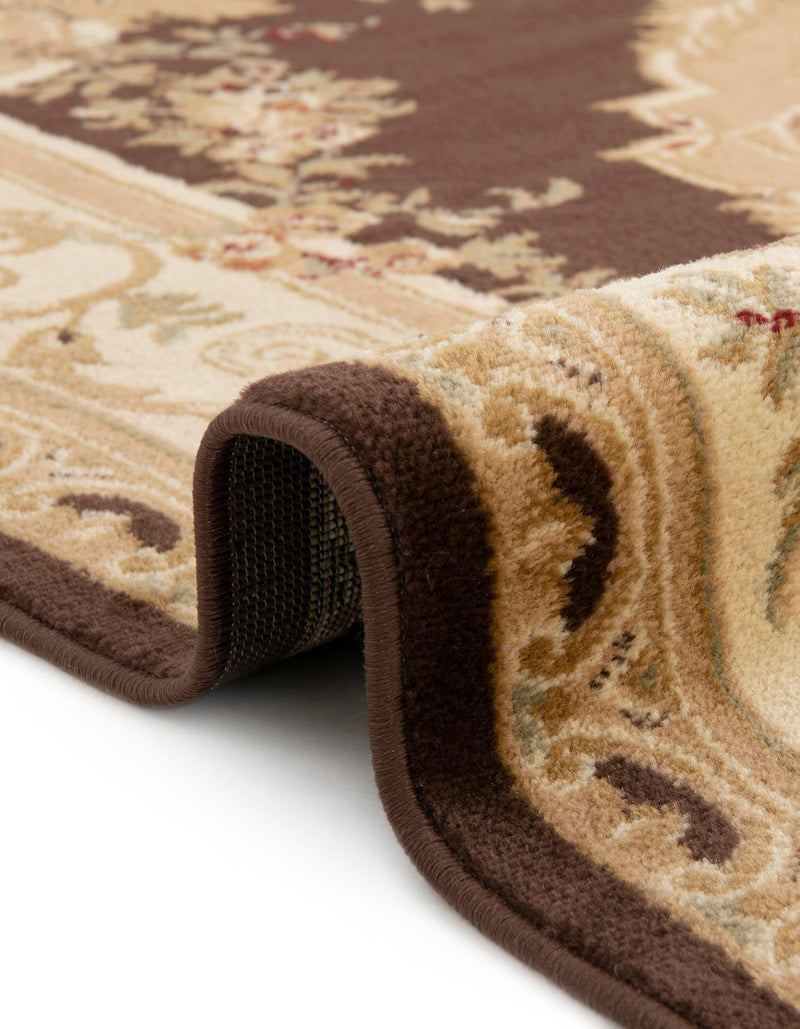 Versailles Elegance Collection Area Rug - Louveciennes (Brown) Rectangle Brown lifestyle 10