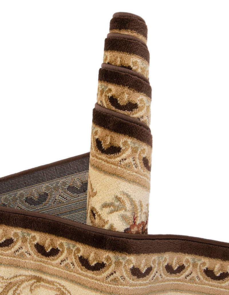 Versailles Elegance Collection Area Rug - Louveciennes (Brown) Rectangle Brown lifestyle 11