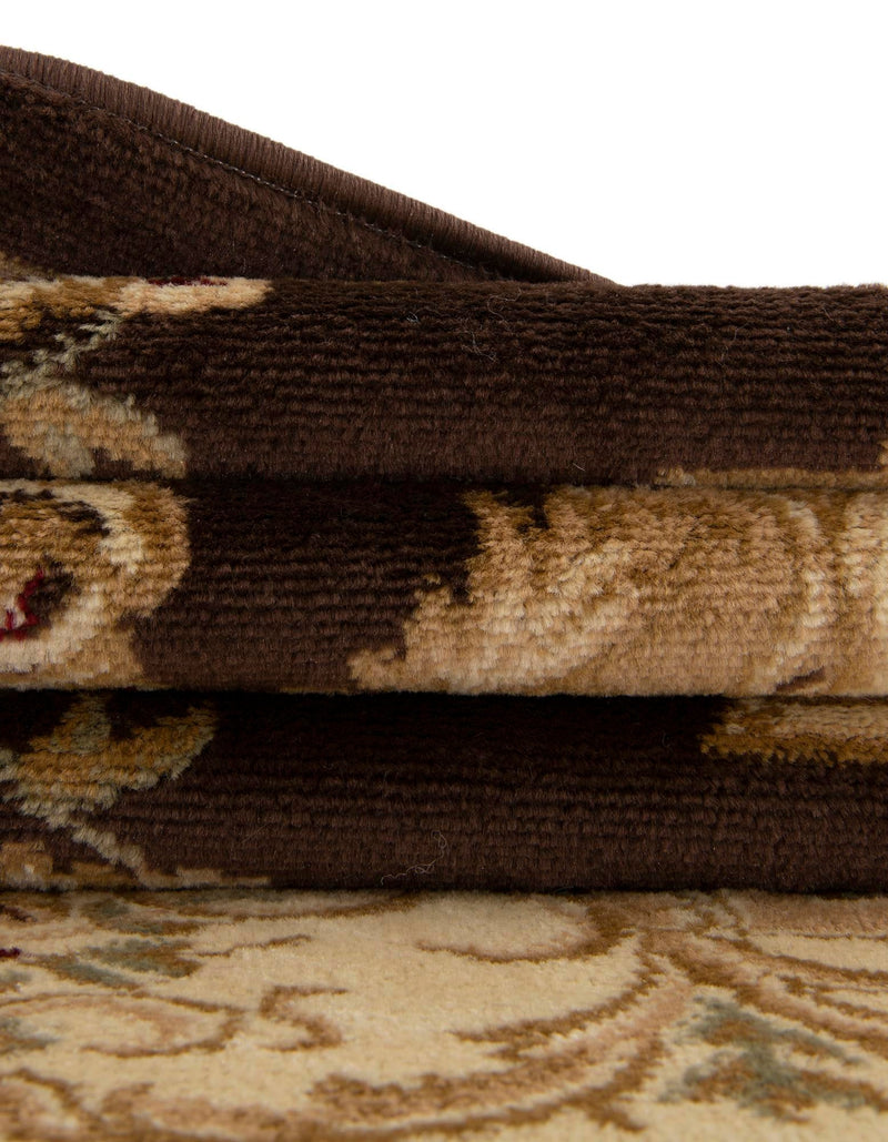 Versailles Elegance Collection Area Rug - Louveciennes (Brown) Rectangle Brown lifestyle 14