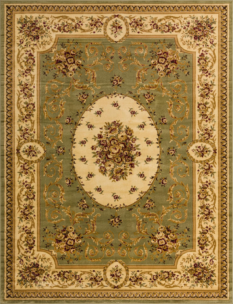 Versailles Elegance Collection Area Rug - Bellevue Rectangle Green lifestyle 4