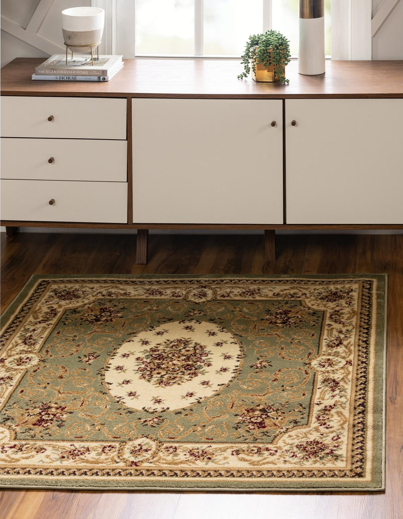 Versailles Elegance Collection Area Rug - Bellevue Square Green lifestyle 68