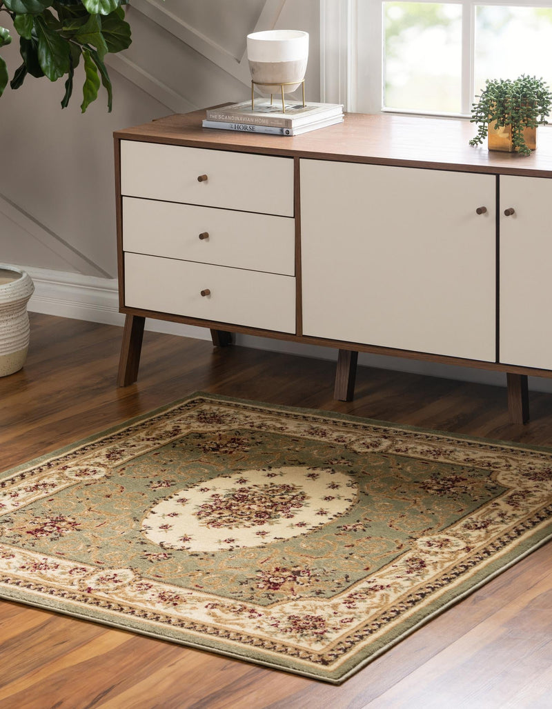 Versailles Elegance Collection Area Rug - Bellevue Square Green lifestyle 83