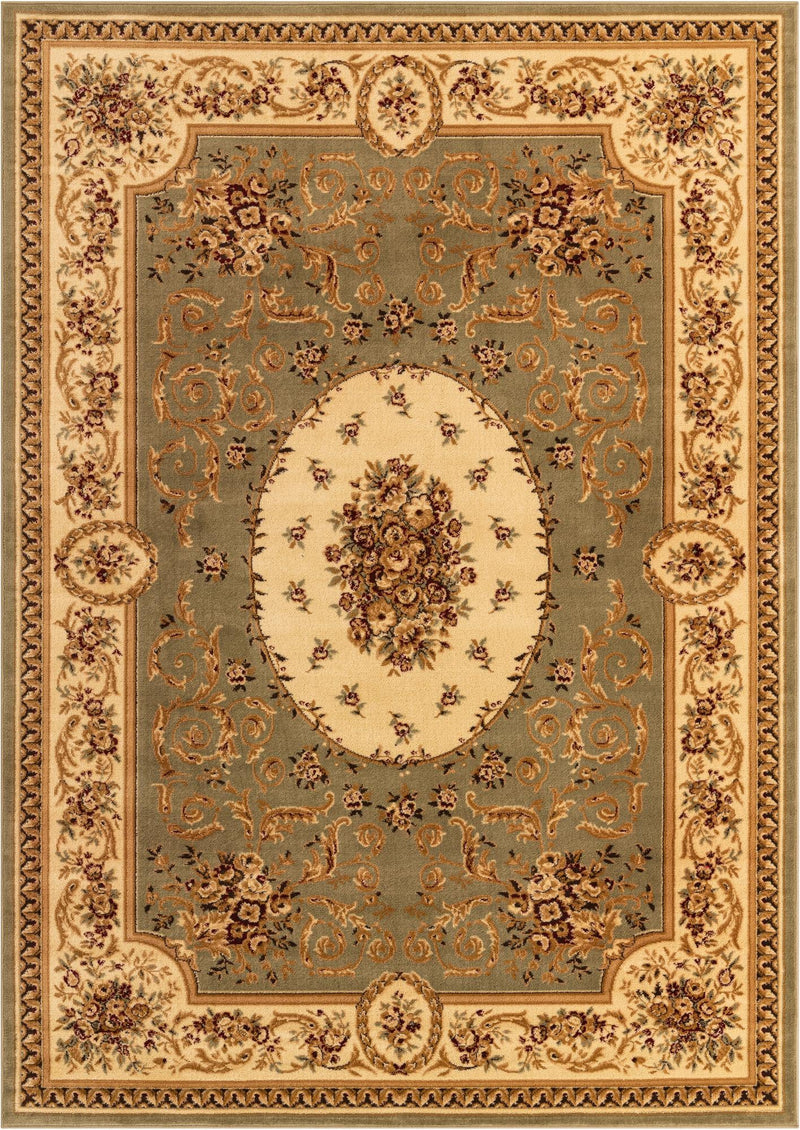 Versailles Elegance Collection Area Rug - Bellevue Rectangle Green lifestyle 3